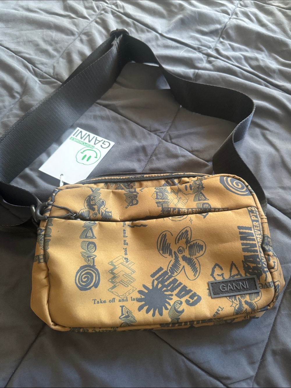 Ganni Graphic Print Festival Bag